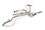 Stainless Steel Standard Exhaust System - 1850 1972-1975 to WF55000 Manual with O/D - RT1134SS